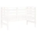 Banc de jardin blanc 111,5x53x71 cm bois massif de pin