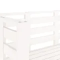 Banc de jardin blanc 111,5x53x71 cm bois massif de pin