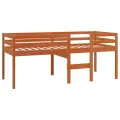 Lit haut cire marron 80x200 cm bois de pin massif