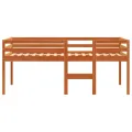 Lit haut cire marron 80x200 cm bois de pin massif
