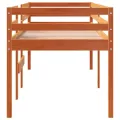 Lit haut cire marron 80x200 cm bois de pin massif