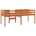 Lit haut cire marron 80x200 cm bois de pin massif