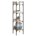Bibliothèque à 4 niveaux chêne 35x30x138,5 cm bois d'ingénierie