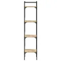 Bibliothèque à 4 niveaux chêne 35x30x138,5 cm bois d'ingénierie