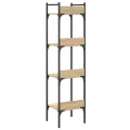 Bibliothèque à 4 niveaux chêne 35x30x138,5 cm bois d'ingénierie