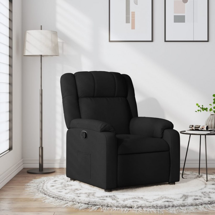 Fauteuil inclinable Noir Tissu