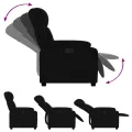 Fauteuil inclinable Noir Tissu