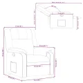 Fauteuil inclinable Noir Tissu