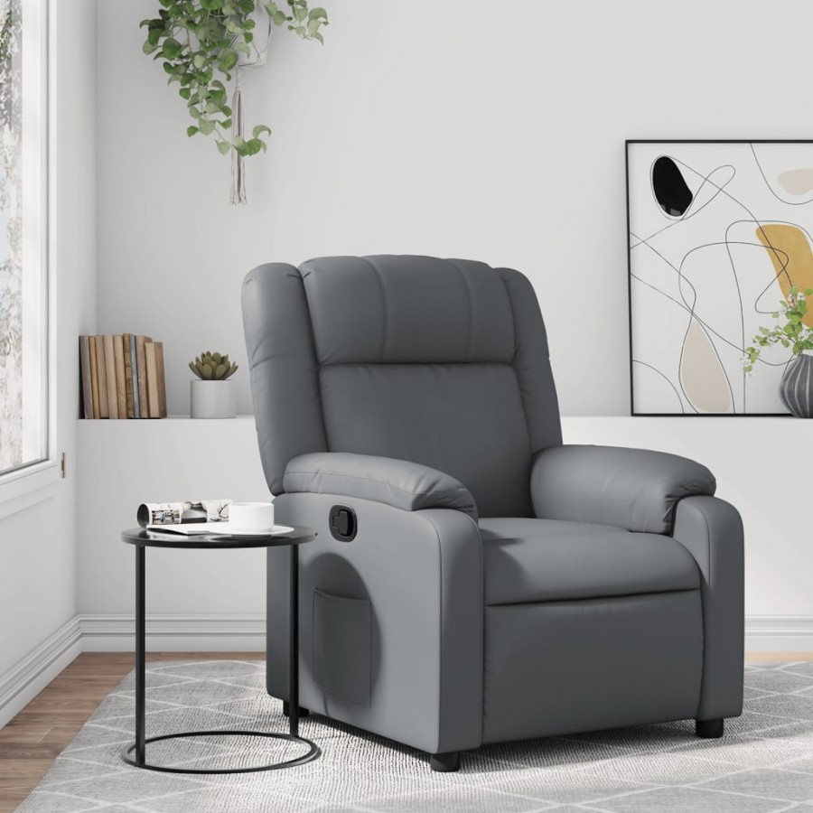 Fauteuil inclinable Gris Similicuir