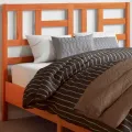 Tête de lit cire marron 135 cm bois massif de pin