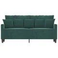 Canapé à 2 places Vert foncé 140 cm Velours