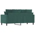 Canapé à 2 places Vert foncé 140 cm Velours