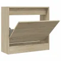 Armoire à chaussures chêne sonoma 60x21x57 cm bois d'ingénierie