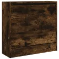Armoire à chaussures chêne fumé 60x21x57 cm bois d'ingénierie