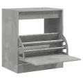Armoire à chaussures gris béton 60x42x69 cm bois d'ingénierie