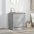 Armoire à chaussures gris béton 60x42x69 cm bois d'ingénierie