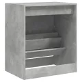 Armoire à chaussures gris béton 60x42x69 cm bois d'ingénierie