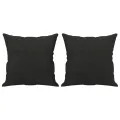 Canapé 3 places avec oreillers décoratifs noir 180 cm tissu