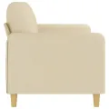 Canapé à 3 places Crème 180 cm Tissu