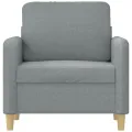 Fauteuil Gris clair 60 cm Tissu