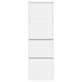 Armoire à chaussures 4 tiroirs rabattables blanc 60x34x187,5 cm