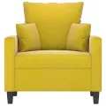 Fauteuil Jaune 60 cm Velours
