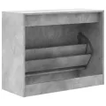 Armoire à chaussures gris béton 80x34x63 cm bois d'ingénierie
