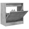 Armoire à chaussures gris béton 60x34x63,5 cm bois d'ingénierie