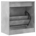Armoire à chaussures gris béton 60x34x63,5 cm bois d'ingénierie