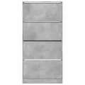 Armoire à chaussures 4 tiroirs rabattables gris béton