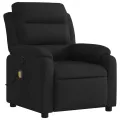 Fauteuil de massage inclinable Noir Tissu