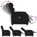 Fauteuil de massage inclinable Noir Tissu