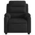 Fauteuil de massage inclinable Noir Tissu