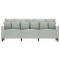 Canapé à 3 places Gris clair 180 cm Velours