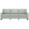 Canapé à 3 places Gris clair 180 cm Velours