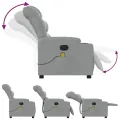 Fauteuil de massage inclinable Gris clair Tissu