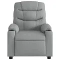 Fauteuil de massage inclinable Gris clair Tissu