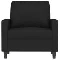 Fauteuil Noir 60 cm Velours