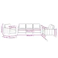 Ensemble de canapés 3 pcs avec coussins Gris clair Velours