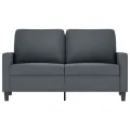 Canapé à 2 places Gris foncé 120 cm Velours
