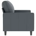 Canapé à 2 places Gris foncé 120 cm Velours