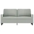 Canapé à 2 places Gris clair 140 cm Velours