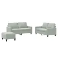 Ensemble de canapés 3 pcs avec coussins Gris clair Velours