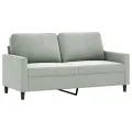 Ensemble de canapés 3 pcs avec coussins Gris clair Velours