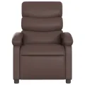 Fauteuil de massage inclinable électrique marron similicuir