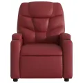 Fauteuil de massage inclinable électrique rouge bordeaux