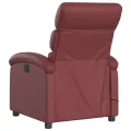 Fauteuil de massage inclinable électrique rouge bordeaux