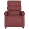 Fauteuil de massage inclinable électrique rouge bordeaux