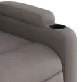 Fauteuil de massage inclinable électrique Taupe Tissu
