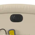 Fauteuil inclinable de massage électrique crème tissu